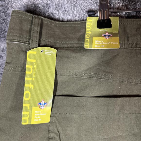 Boy Scouts of America Switchback Pants Mens 46 Green Convertible Zip Off Hiking - Picture 4 of 11